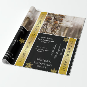 Papier Cadeau Noël naturel personnalisé