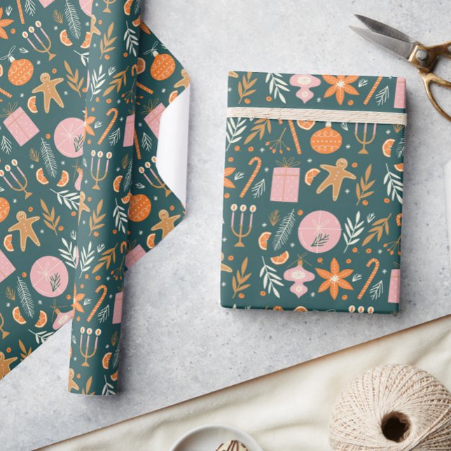 Papier Cadeau Noël Noël Noël Noël Noël plante (Créateur téléchargé)