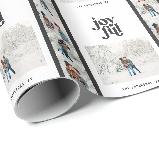 Papier Cadeau Noël noir noir noir noir (Coin rond)