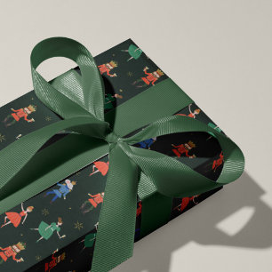 Papier Cadeau Noël Party de Cocktails Casse-Noisette