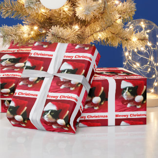Papier Cadeau Noël pêche le papier d'enveloppement de chats Tuxe