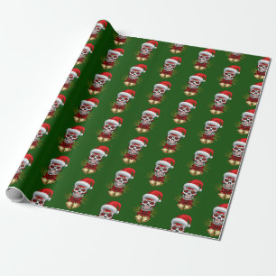 Papier Cadeau Noël Père Noël Jour Du Crâne Sugar Morts