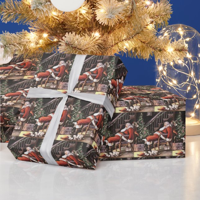 Papier Cadeau Noël Père Noël Vacances (Vacances)