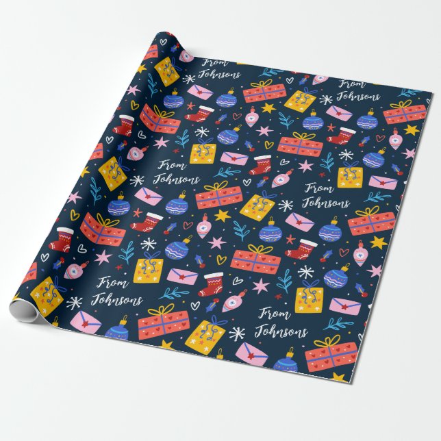 Papier Cadeau Noël personnalisable (Déroulé)