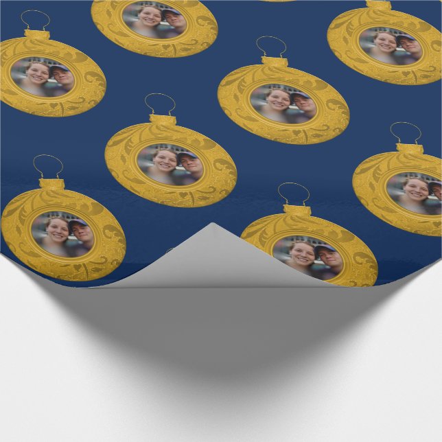 Papier Cadeau Noël personnalisé de photo créent vos propres (Coin)