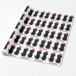 Papier Cadeau Noël personnalisé Labrador noir
