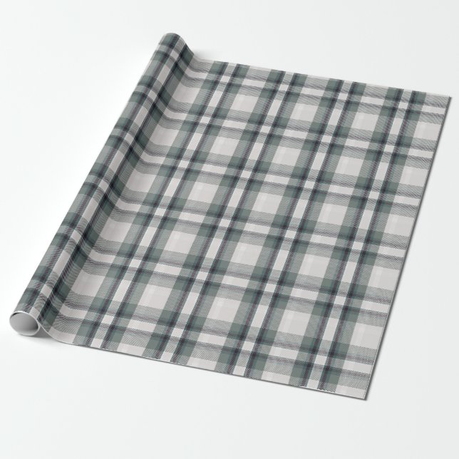 Papier Cadeau Noël Plaid Flannel Festive Vacances (Déroulé)