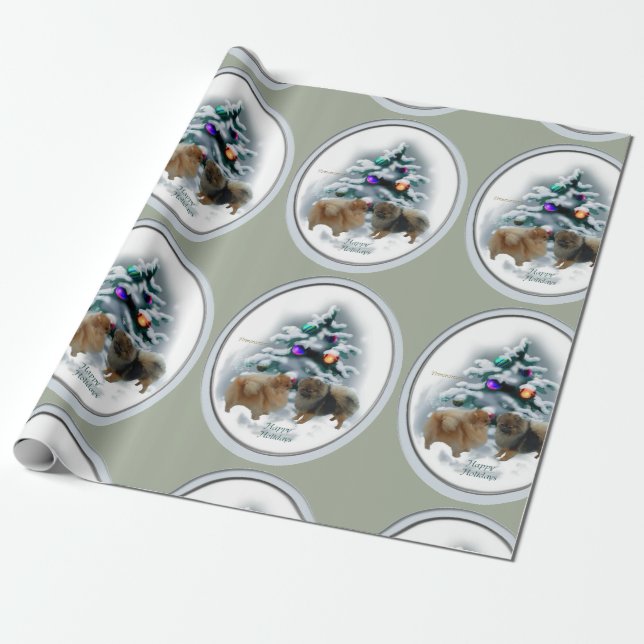Papier Cadeau Noël Poméran (Déroulé)