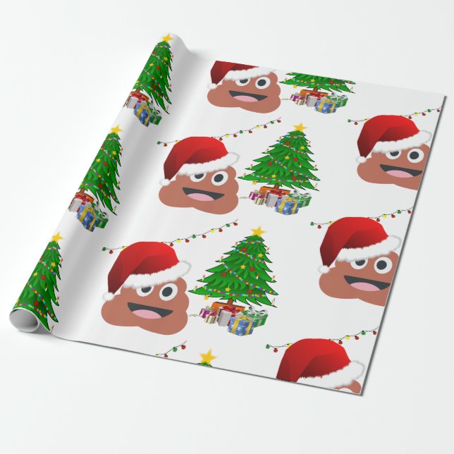 Papier Cadeau noël poo laide xmas emballage papier (Déroulé)
