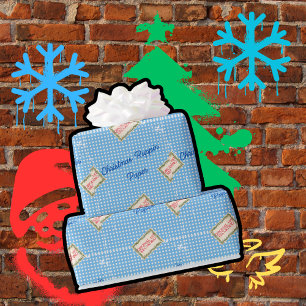 Papier Cadeau Noël Rappin' Blue