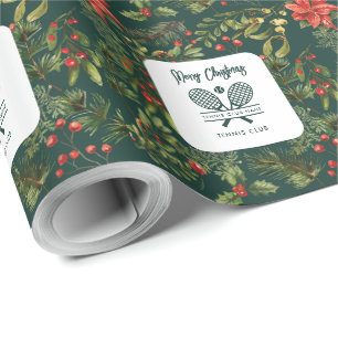Papier Cadeau Noël Red Berries Tennis Club vacances sur mesure