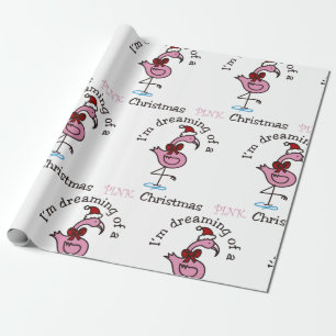 Papier Cadeau Noël rose