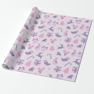 Papier Cadeau Noël rose