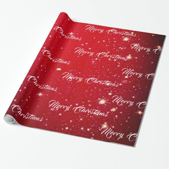 Papier Cadeau Noël rouge (Déroulé)
