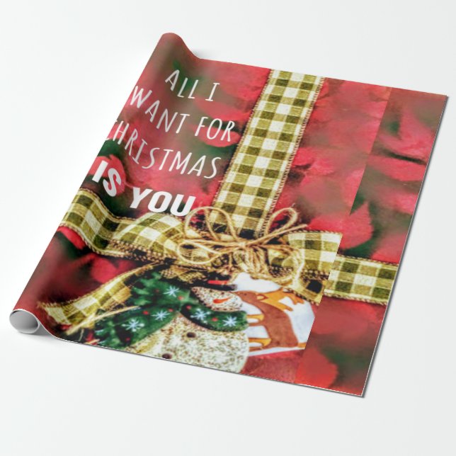 Papier Cadeau Noël rustique vintage (Déroulé)