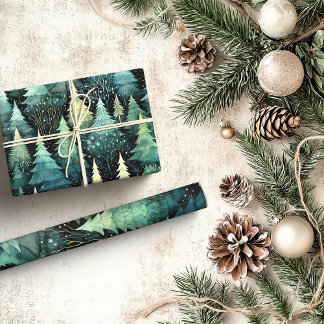 Papier Cadeau Noël rustique Woodland