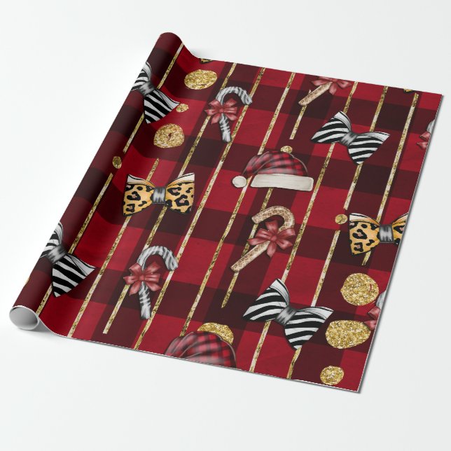 Papier Cadeau Noël sauvage 1 (Déroulé)