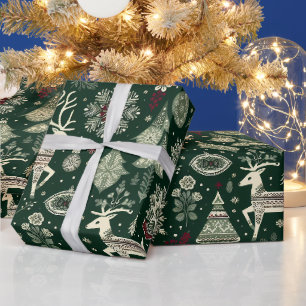 Papier Cadeau Noël scandinave