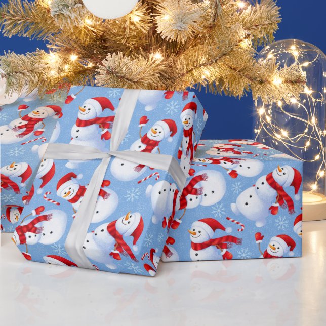 Papier Cadeau Noël Snowmen (Vacances)