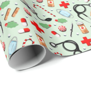 Papier Cadeau Noël sur le thème Médicale