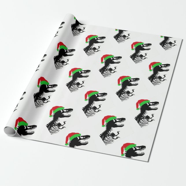 Papier Cadeau Noël T-Rex (Déroulé)