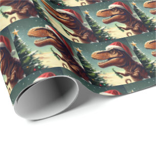 Papier Cadeau Noël T-Rex 4