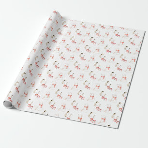 Papier Cadeau Noël tout blanc