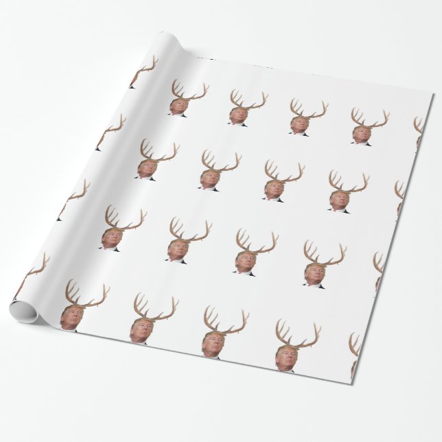Papier Cadeau Noël Trump : Monsieur le Président, cerf (Déroulé)