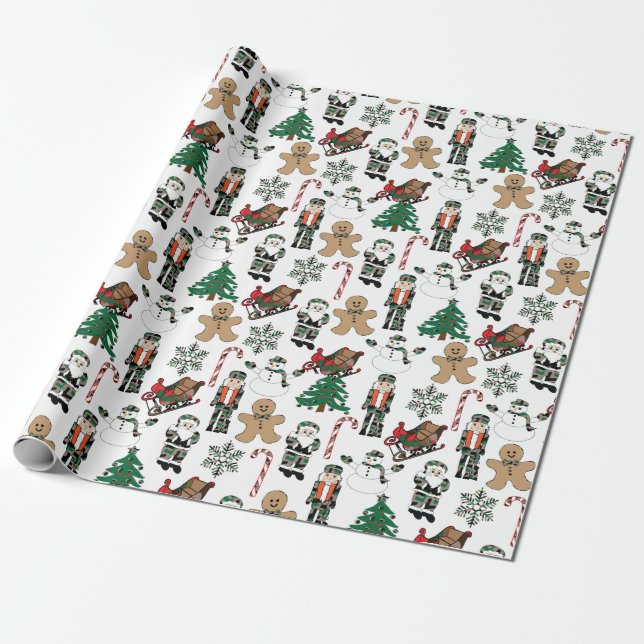 Papier Cadeau Noël, Vacances, papier d'emballage (Déroulé)