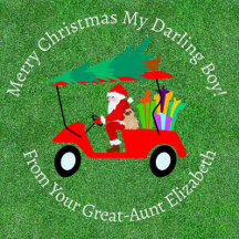 Noël vert de golf personnalisé