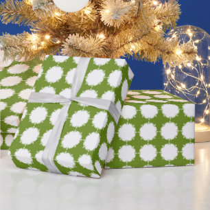 Papier Cadeau Noël vert et blanc