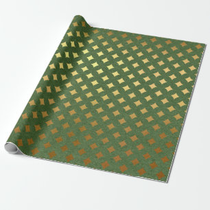 Papier Cadeau Noël vert et doré