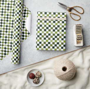 Papier Cadeau Noël vert moderne et minimaliste