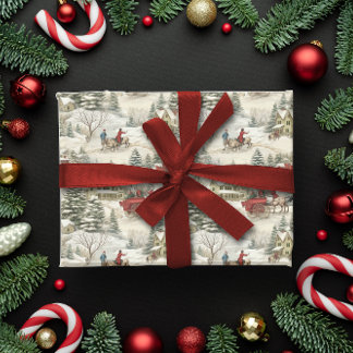 Papier Cadeau Noël vintage
