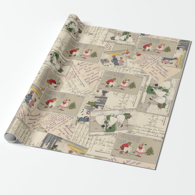 Papier Cadeau Noël vintage (Déroulé)