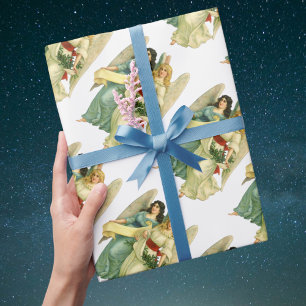 Papier Cadeau Noël Vintage, Angélique Victorien