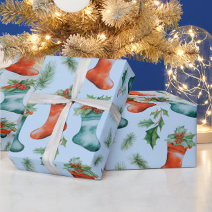 Papier Cadeau Noëls de Noël Berries d'hiver Noël