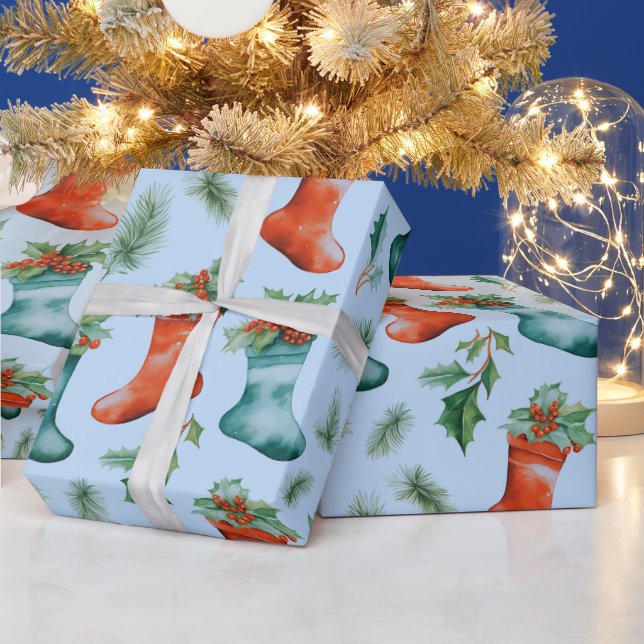 Papier Cadeau Noëls de Noël Berries d'hiver Noël (Vacances)