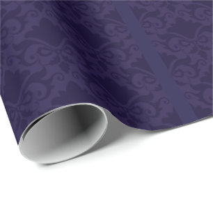Papier Cadeau Nœuds en damas bleu