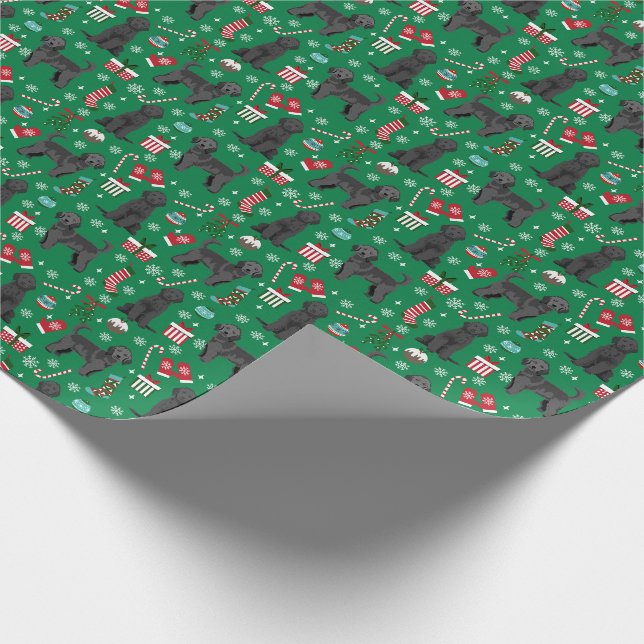 Papier Cadeau Noir de Noël de l'endoodèle doré (Coin)