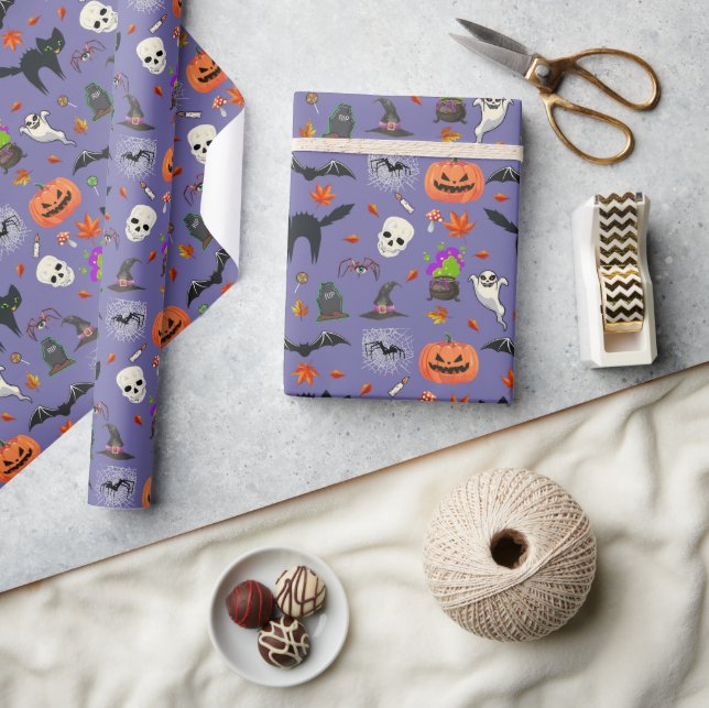 Papier Cadeau Noir d'Halloween (Artisanat)