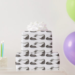 Papier Cadeau Noir et blanc Oxford Tap Chaussure Danse Enveloppe