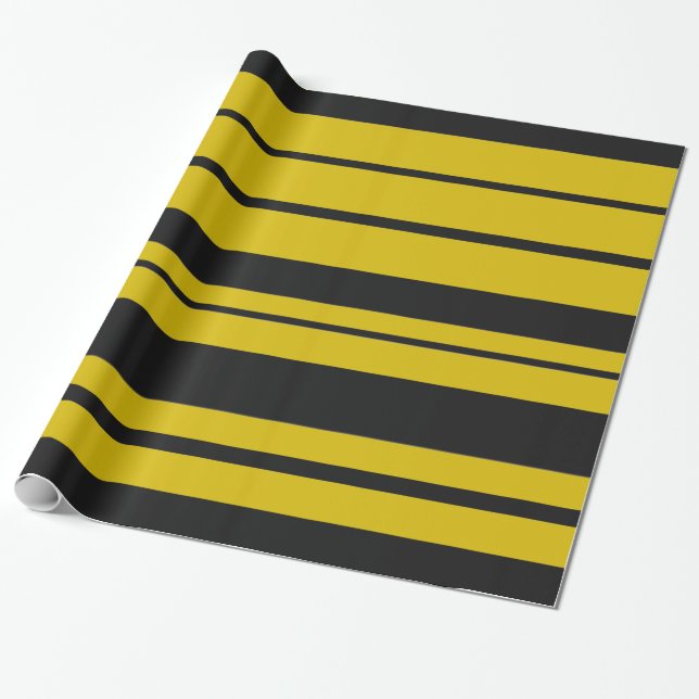 Papier Cadeau Noir et jaune Abeille-Comme le papier d'emballage (Déroulé)