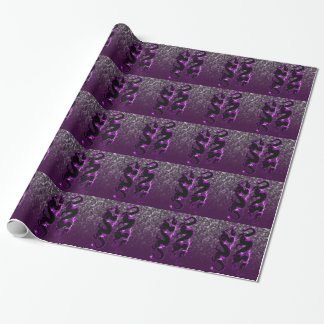 Papier Cadeau Noir et pourpre de dragon de dragon
