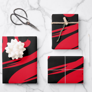 Papier cadeau noir et rouge cool