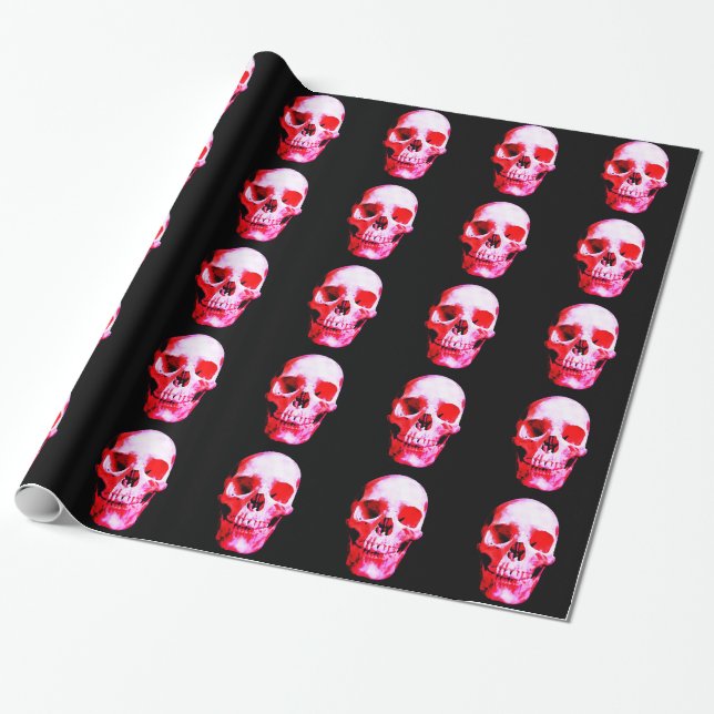 Papier Cadeau Noir et Rouge Noël (Déroulé)
