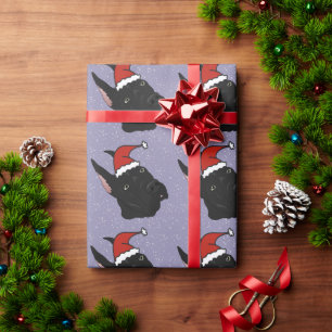Papier Cadeau Noir Grand Dane Noël