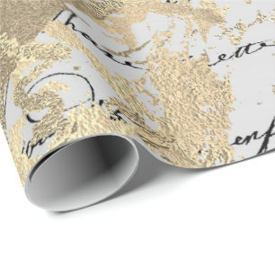 Papier Cadeau Noir métallique brillant de manuscrit plus rusé