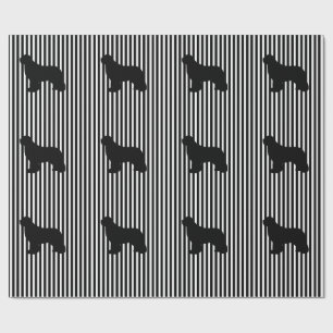 papier cadeau noir pour chien Terre-Neuve