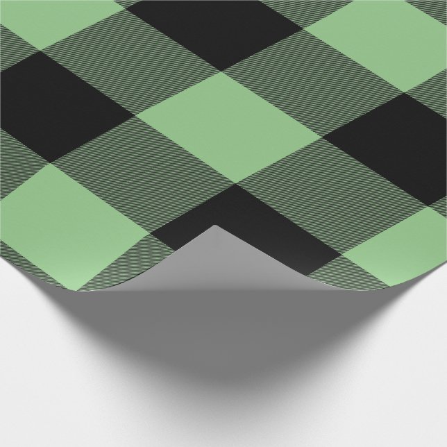 Papier Cadeau Noir vert de Buffalo rustique (Coin)